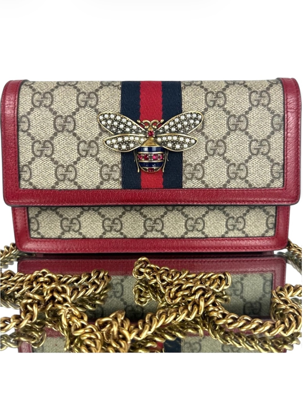 Gucci Queen Margaret Wallet on Chain GHW